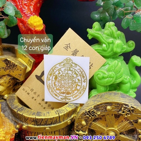 Linh Phù CHUYỂN VẬN 12 CON GIÁP - linh phù tài lộc dán điện thoại hợp hợp phong thủy, đẹp lung linh - 661