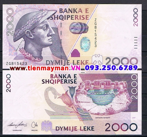 Albania 2000 Leke 2007 UNC