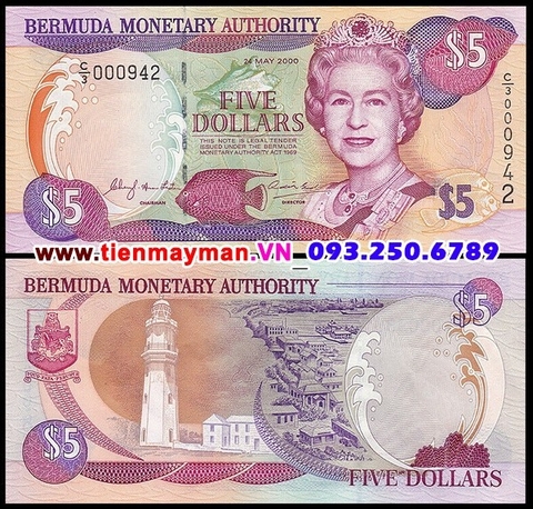 Bermuda 5 Dollars 2000 UNC