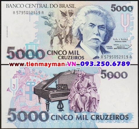 Brazil 5000 Cruzeiros 1993 UNC