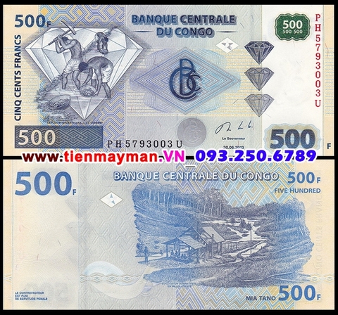 Congo 500 Francs 2002 UNC