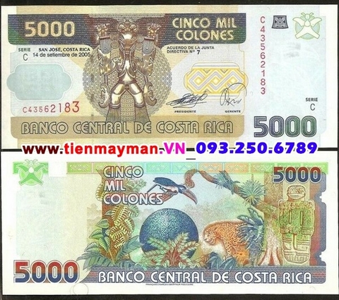 Costa Rica 5000 Colones 2005 UNC