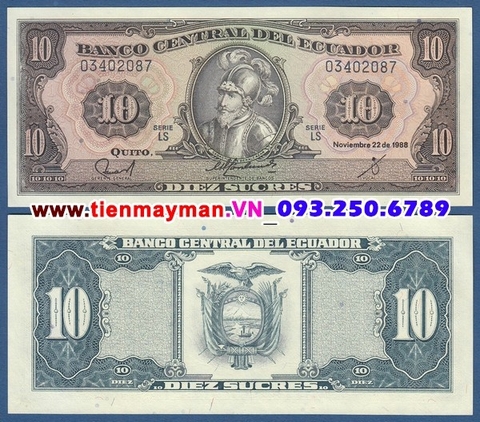 Ecuador 10 Sucres 1988 UNC