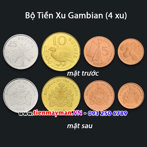 Bộ tiền xu Gambian 4 xu