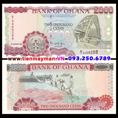 Ghana 2000 Cedis 1996 UNC