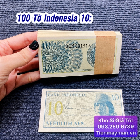 100 Tờ Tiền Indonesia 10 Sen
