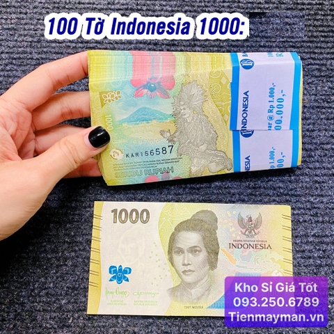 100 Tờ Tiền Indonesia 1000 Rupiah