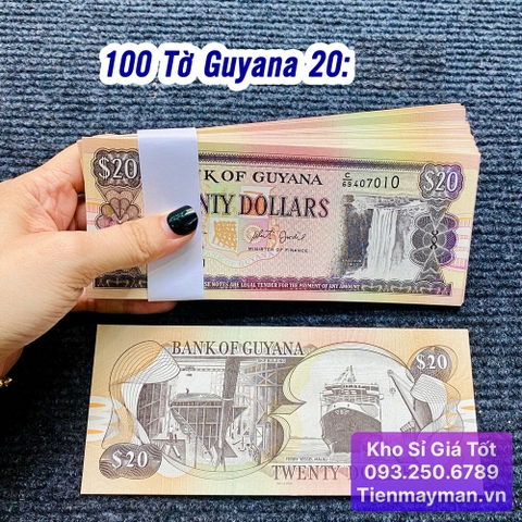 100 Tờ Tiền Guyana 20 Dollar