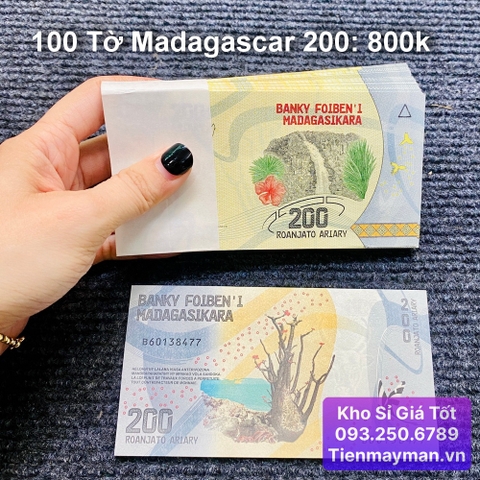 100 Tờ Tiền Madagascar 200 Ariary