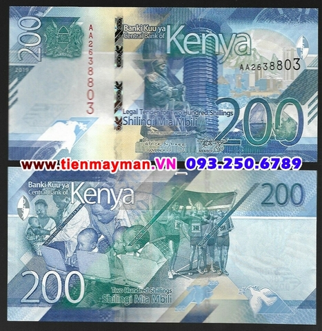 Kenya 200 Shillings 2019 UNC