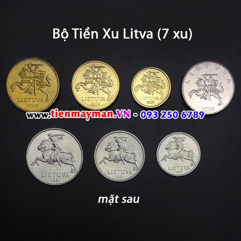 Bộ tiền xu Litva 7 xu