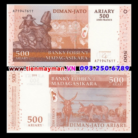 Madagascar 500 Ariary 2004 UNC