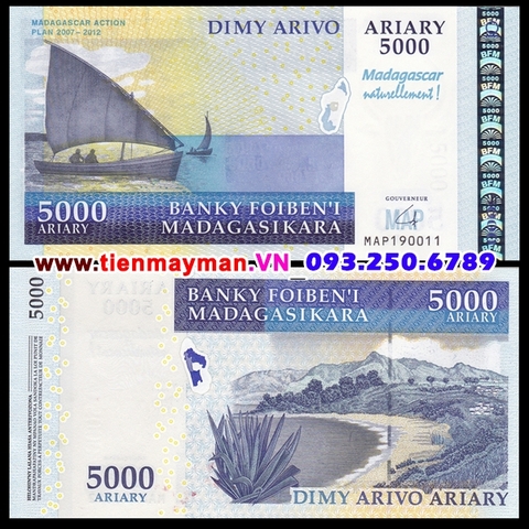 Madagascar 5000 Ariary 2008 UNC