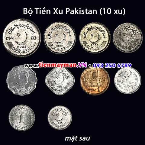 Bộ tiền xu Pakistan 10 xu