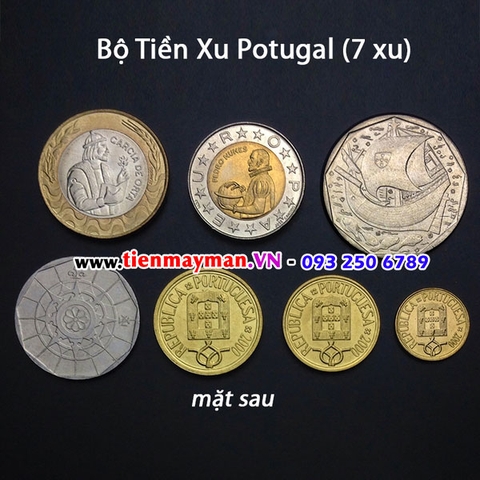 Bộ tiền xu Portugal 7 xu