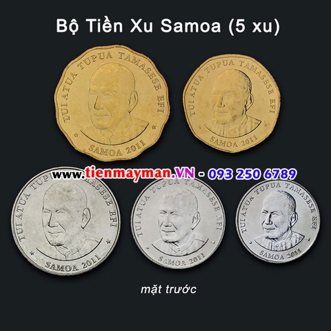 Bộ xu Samoa 5 xu