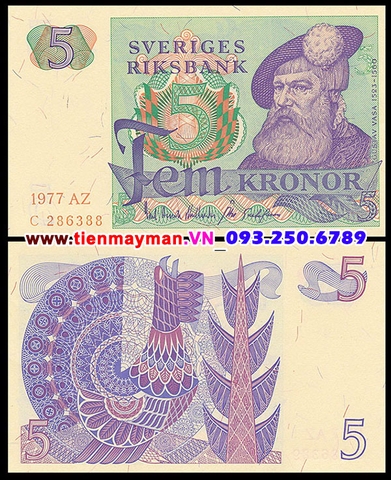 Sweden - Thuỵ Điển 5 Kronor 1974 UNC