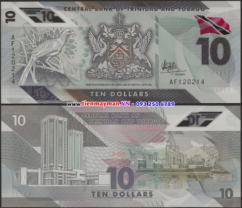 Trinidad and Tobago 10 Dollar 2020 UNC Polymer