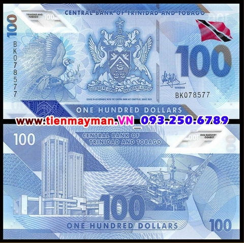Trinidad and Tobago 100 Dollar 2019 UNC polymer