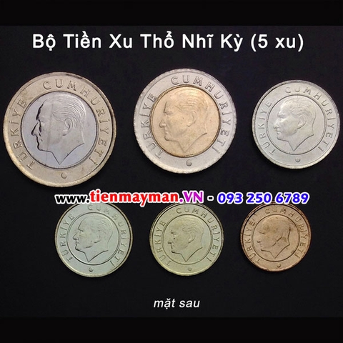 Bộ tiền xu Turkey 5 xu