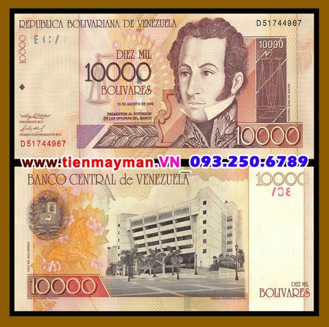 Venezuela 10000 Bolivares 2002 UNC