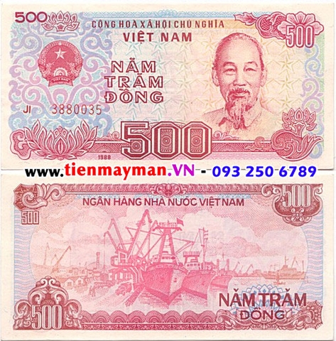 500 Đồng 1988 (size số seri lớn, hiếm gặp) P-101b