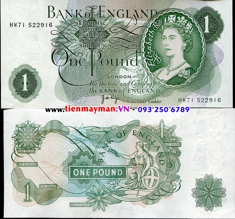 Anh - England 1 Pound 1970 1977 UNC