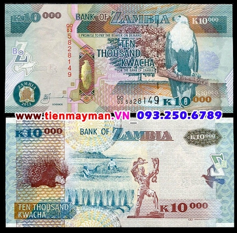 Zambia 10000 Kawacha 2009 UNC