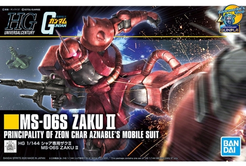 [Bandai] Mô hình lắp ráp High Grade HGUC 1/144 Char's Zaku II Model Kit
