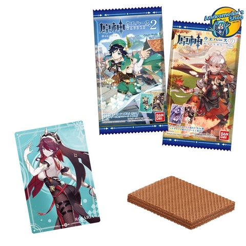 [Bandai] Hộp 20 gói bánh xốp Genshin Impact Wafer 2 20Pack Box (Candy Toy)