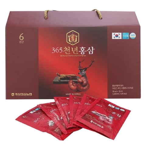 Nước Hồng Sâm Linh Chi Nhung Hươu 365