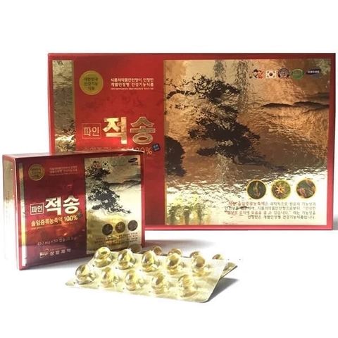 Tinh Dầu Thông Đỏ Pine Jeok Song Hàn Quốc Cao Cấp Hộp 120 Viên