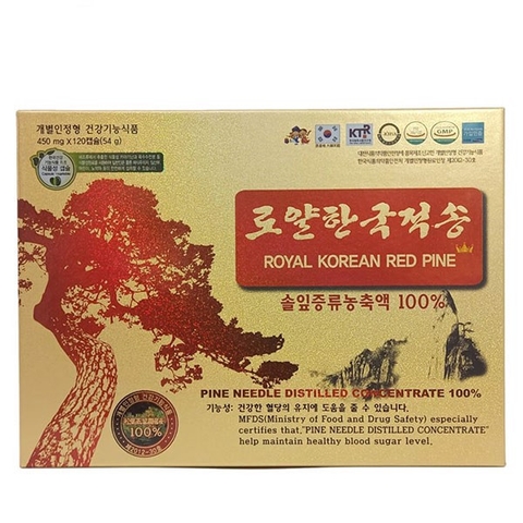 Tinh Dầu Thông Đỏ Chính Phủ Hàn Quốc Royal Korean Red Pine Hộp 120 Viên