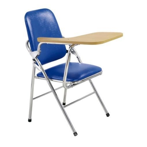 Ghế gấp khung thép sơn G04B PVC có bàn gỗ tự nhiên