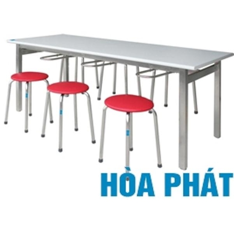 Bàn ăn công nghiệp khung inox BA01-14 rộng 1,4m