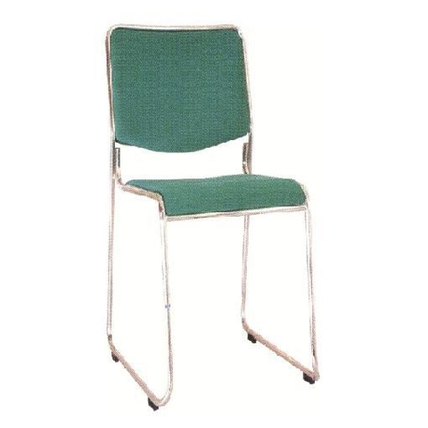 Ghế hội trường G893 khung thép mạ, đệm tựa bọc vải