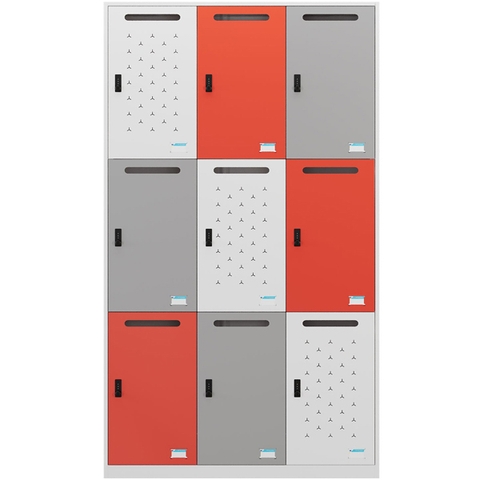 Tủ locker sắt khóa số 9 ngăn TU983-3KS