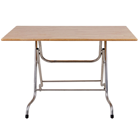 Bàn ăn inox mặt gỗ cao xu BCN712AG