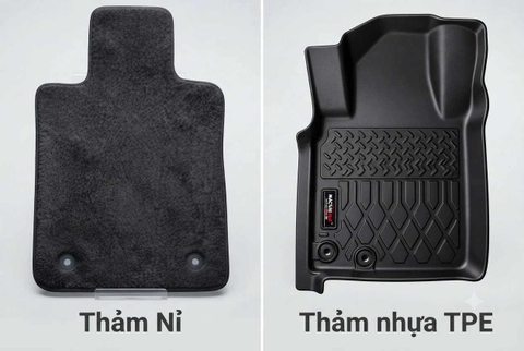 Thảm Lót Sàn Nỉ Hay Thảm Nhựa Đúc Khuôn: Đâu Là Lựa Chọn Phù Hợp Cho Ô Tô?