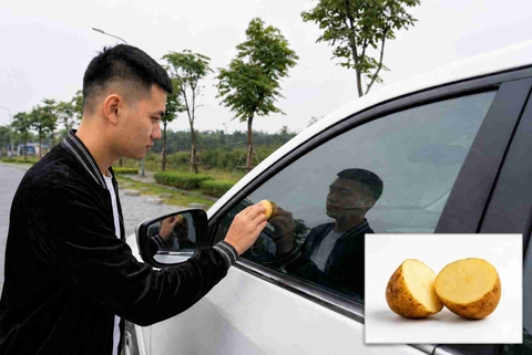 Mẹo Dùng Khoai Tây Chống Đọng Nước Trên Gương Chiếu Hậu Ô Tô Khi Trời Mưa