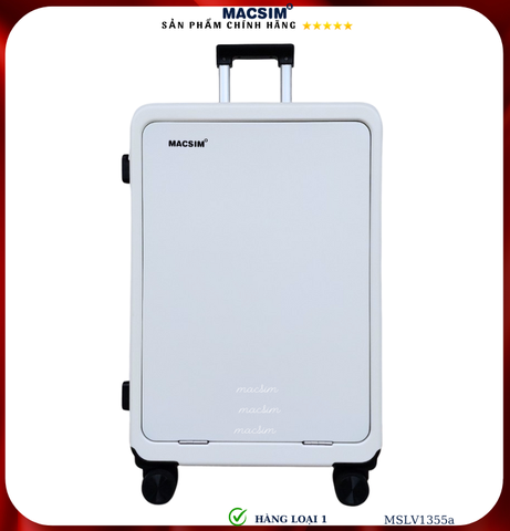 Vali cao cấp Macsim SMLV1355a cỡ 26 inch màu trắng- Hàng loại 1