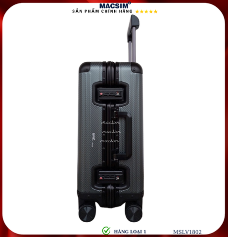 Vali cao cấp Macsim MSLV1802 cỡ 20 inches màu xám