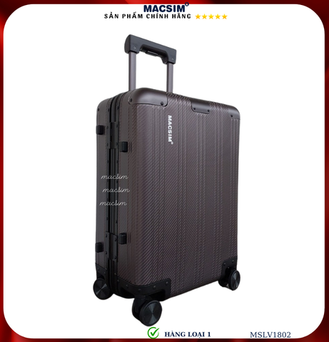 Vali nhôm Macsim MSLV1802 cỡ 20 inche màu xám đậm