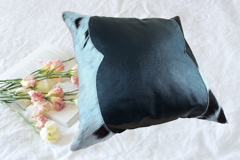 Gối tựa lưng ô tô, gối tựa đầu đa năng, gối sofa cao cấp Macsim kích thước 40cm x 40cm màu trắng đen (lông viền)