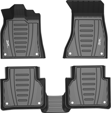 Thảm lót sàn xe ô tô  New Audi Q5 2018- đến nay Nhãn hiệu Macsim 3W chất liệu nhựa TPE đúc khuôn cao cấp - màu đen