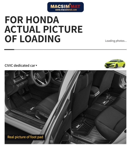 Thảm lót sàn xe ô tô HONDA CRV 2023 Nhãn hiệu Macsim 3W chất liệu nhựa TPE đúc khuôn cao cấp - màu đen