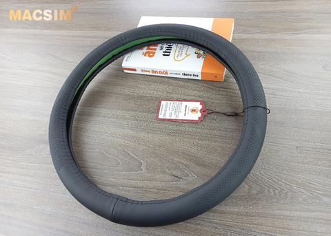 Bọc vô lăng ô tô da Napan lõi silicon mã 8933 màu đen