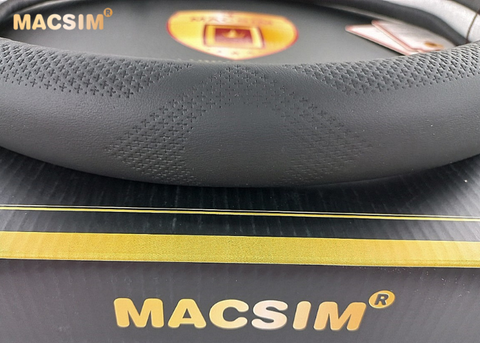 Bọc vô lăng ô tô da Napan lõi silicon mã 8933 màu đen