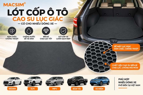 Lót Cốp Cao Su Lục Giác MACSIM