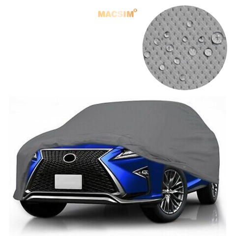 Bạt phủ ô tô chất liệu vải không dệt 3 lớp cao cấp MACSIM cho Vinfast VF9 màu ghi